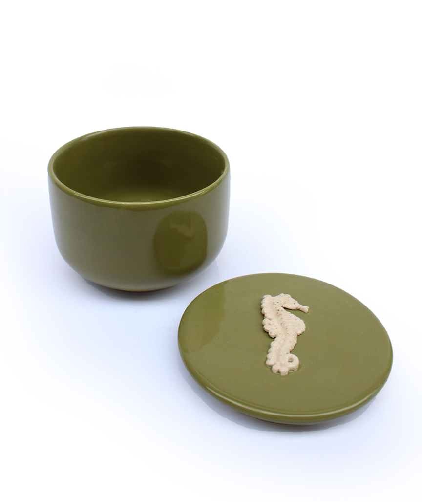 Box mit Seepferdchenfigur