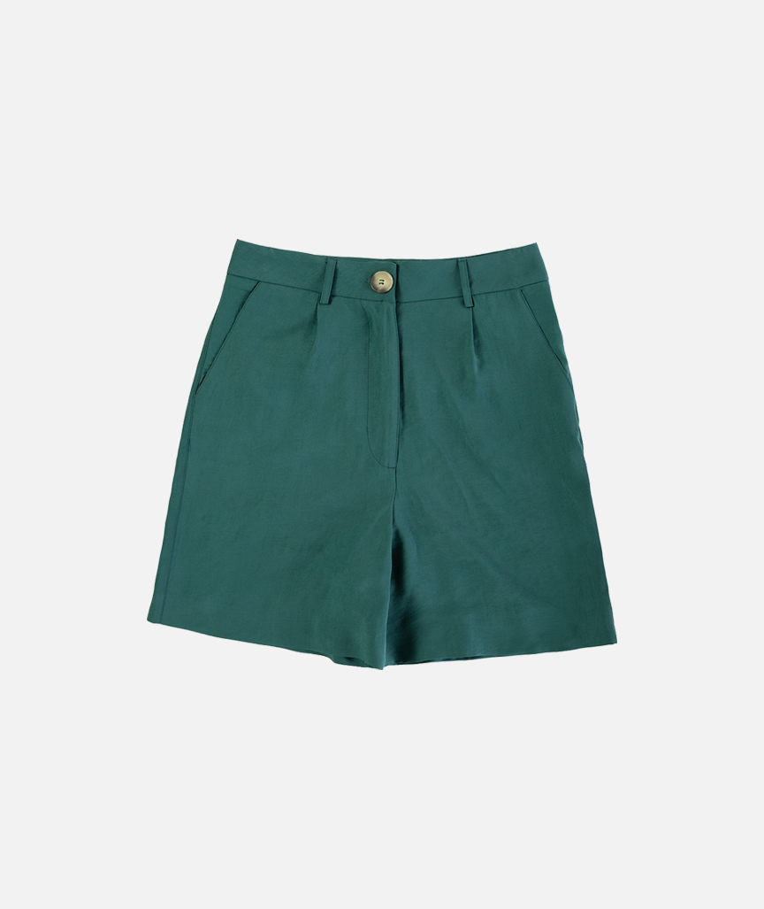 High Waisted Plated Shorts