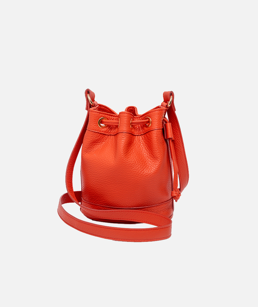 Amira Mini Bucket Bag Orange