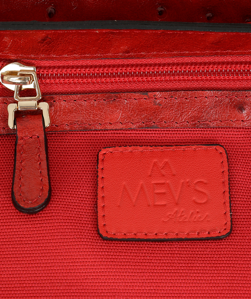 Nancy Leather Bag Red Croc Embossed