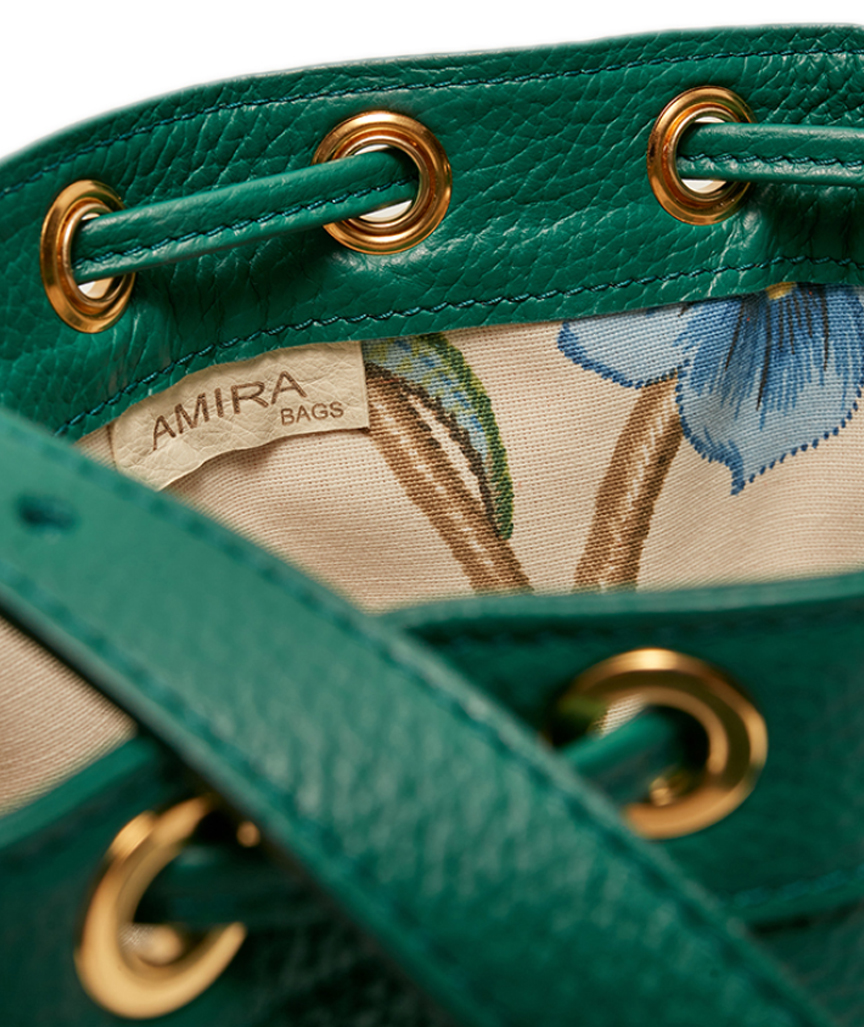 Amira Medium Bucket Bag Avocado