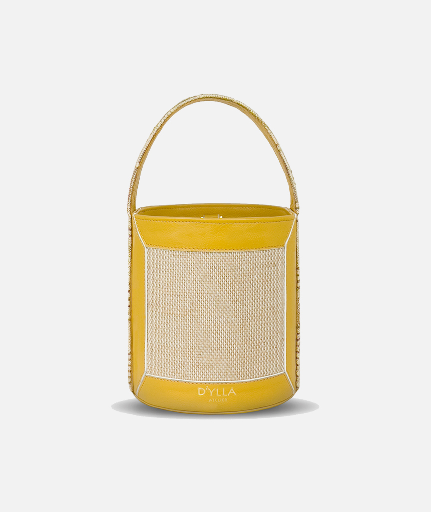 Lena Bucket Bag Mustard-Cream