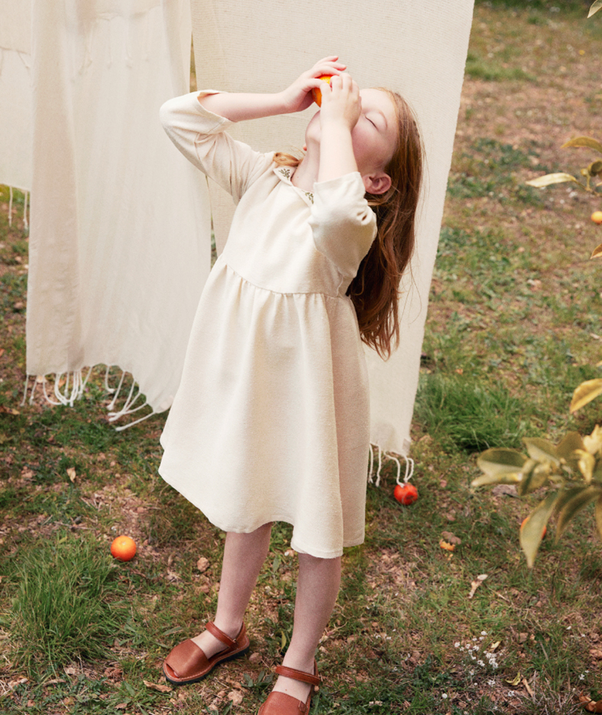 Kleid "Lina" mit Handstickerei