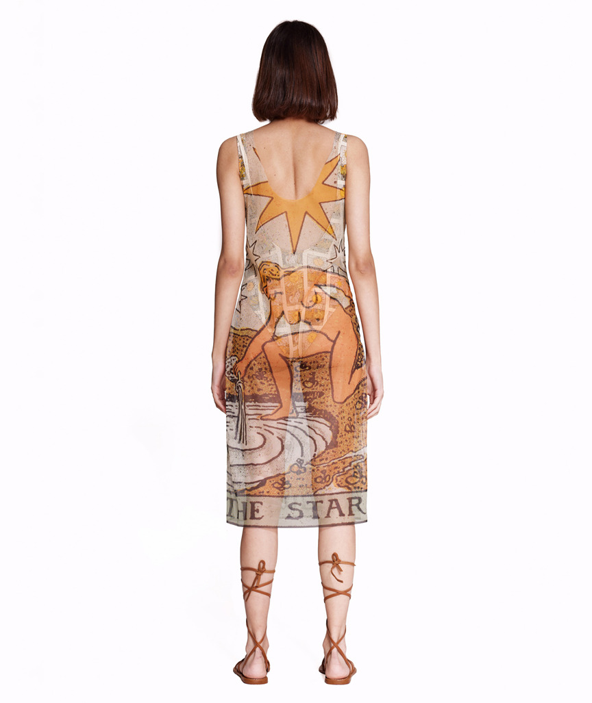 Tarot Patterned Fishnet Dress