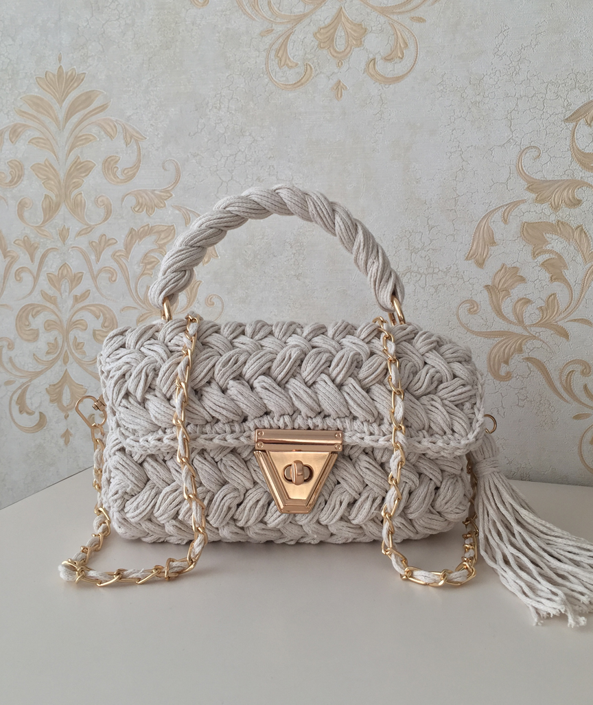 14OAKhYaG8stjlg Erdnuss-Tasche Creme