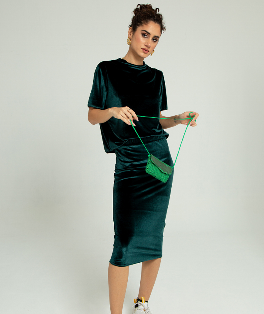 12-SMARAGD-VELVET-SKIRT-4 Smaragd Samt Rock
