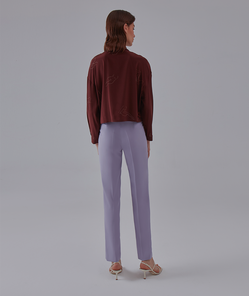 LAIKA_MELLOW-SHIRT-WITH-MARSALA-PATTERN-7 Mellow Bluse mit Marsala Muster