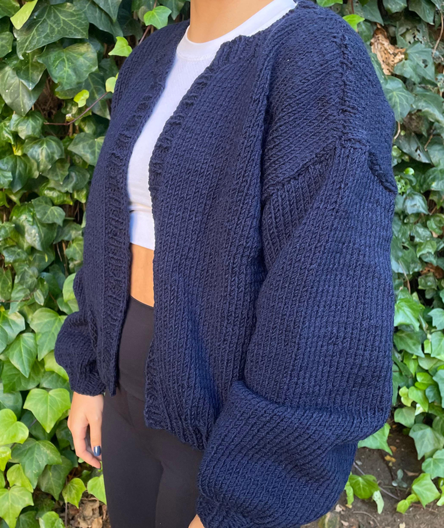 Strickjacke Dunkelblau