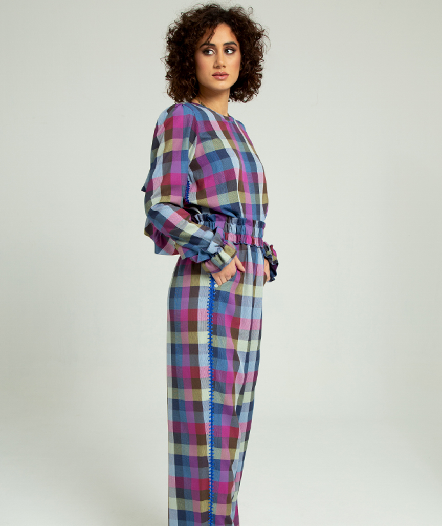 9-MERVE-VICHY-BLUE-PANTS-5 Merve Vichy Blaue Hose