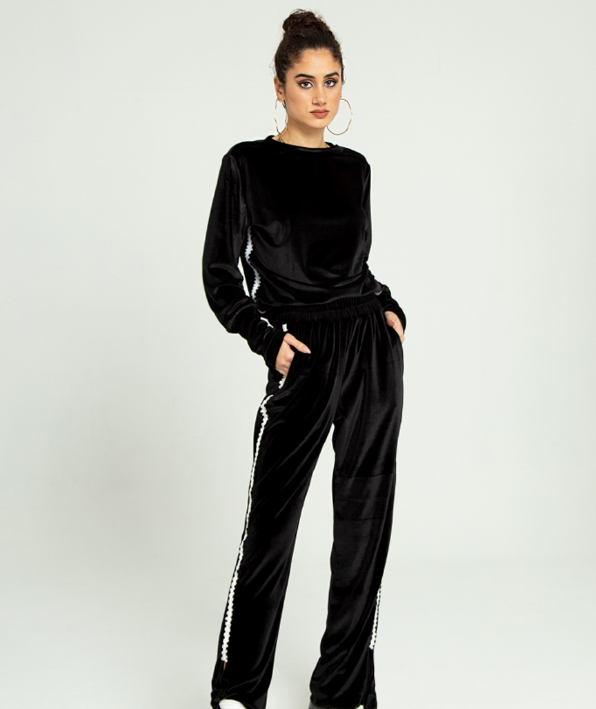 Black Velvet Pants