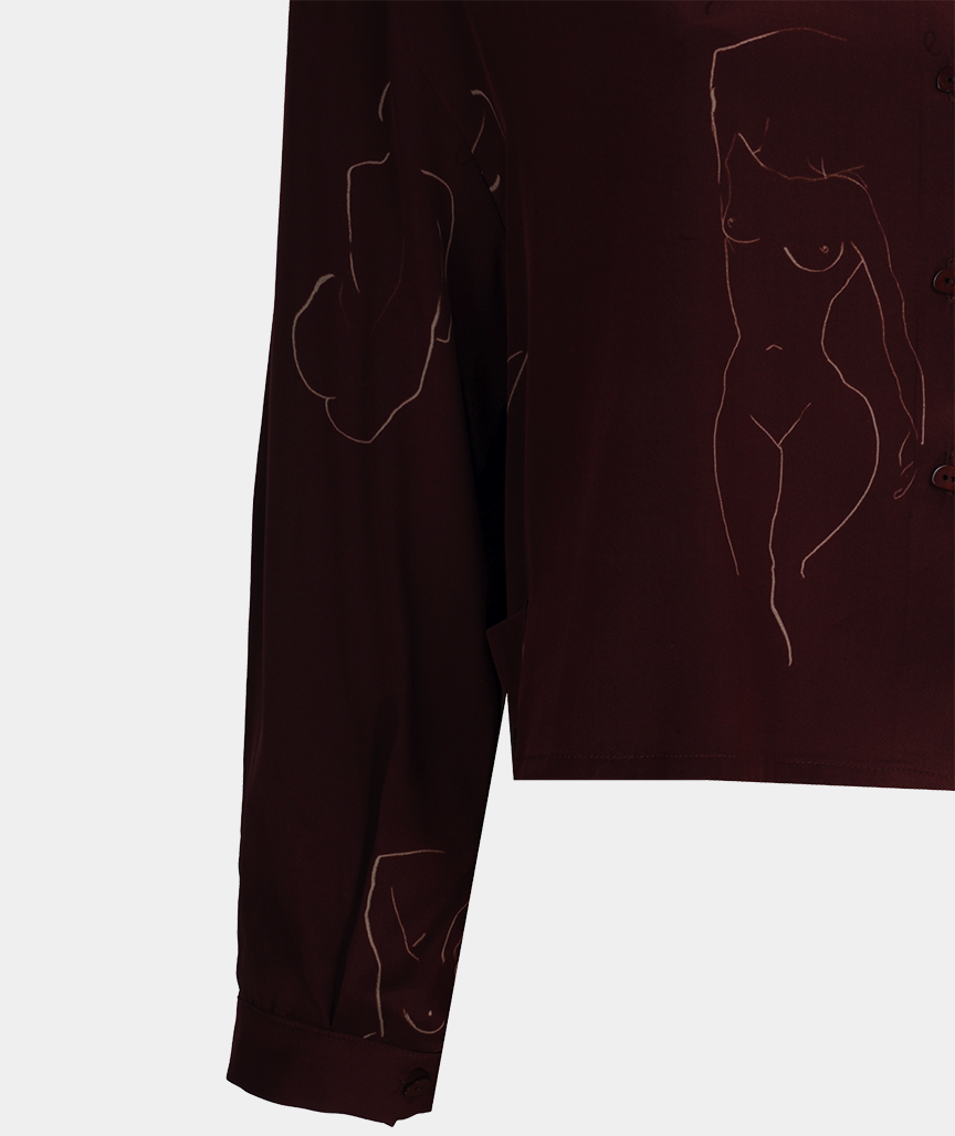 LAIKA_MELLOW-SHIRT-WITH-MARSALA-PATTERN-3 Mellow Bluse mit Marsala Muster