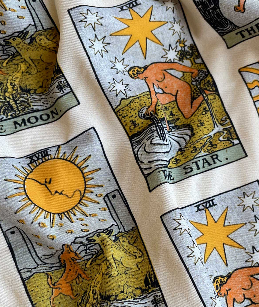 Tarot Card Patterned Swimsuit