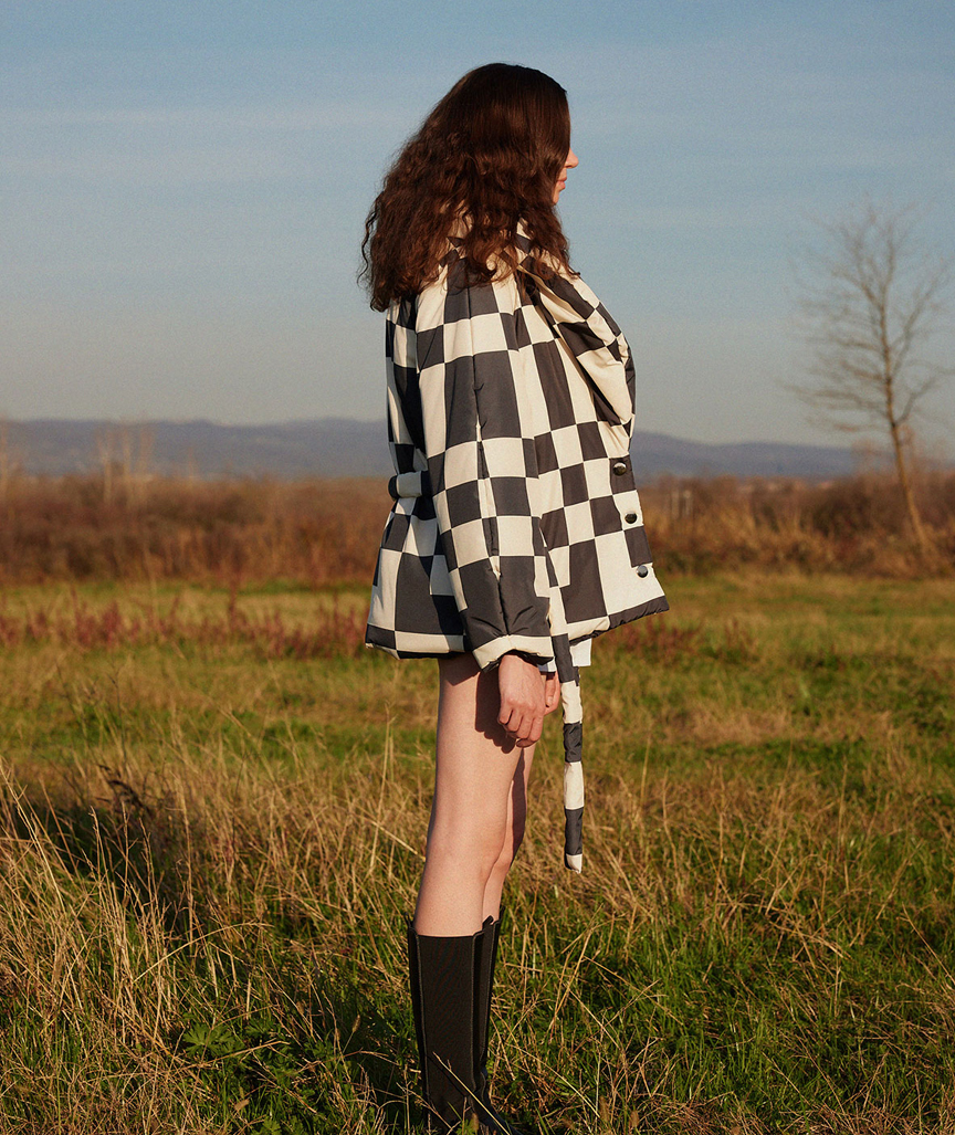 Cosmic Distortion Puffer Coat