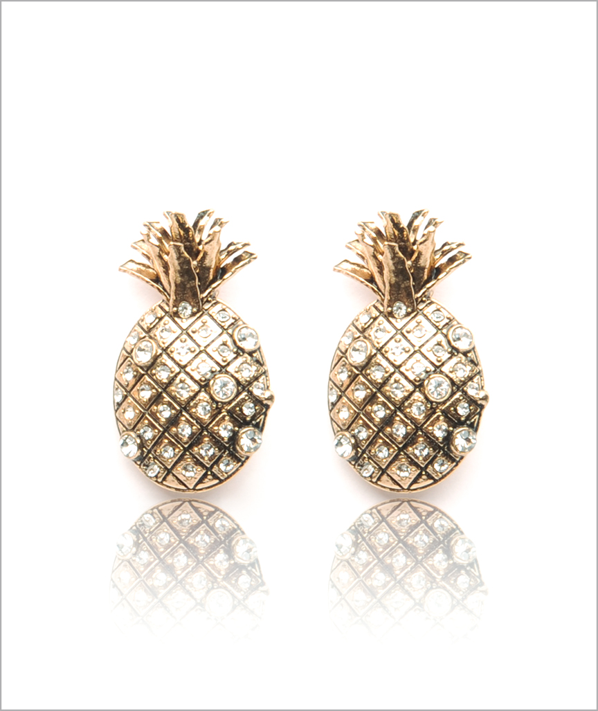 Bronze Pineapple Earrings