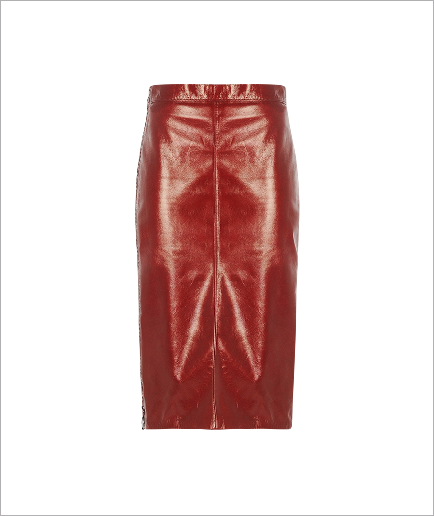 Red Leather Skirt