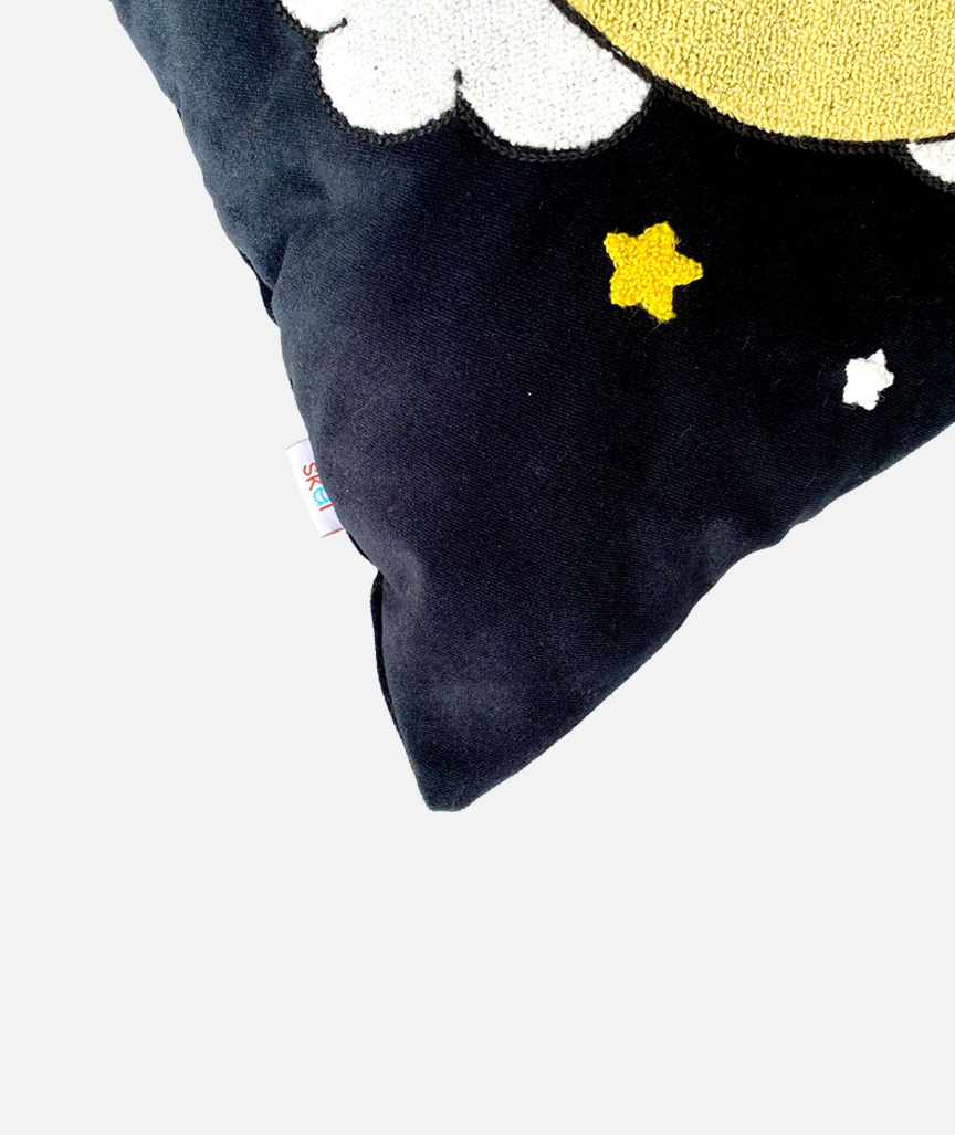 Sleeping Moon Punch Needle Velvet Pillowcase