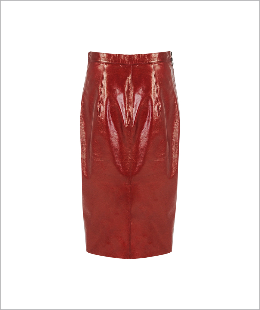 Roter Lederrock