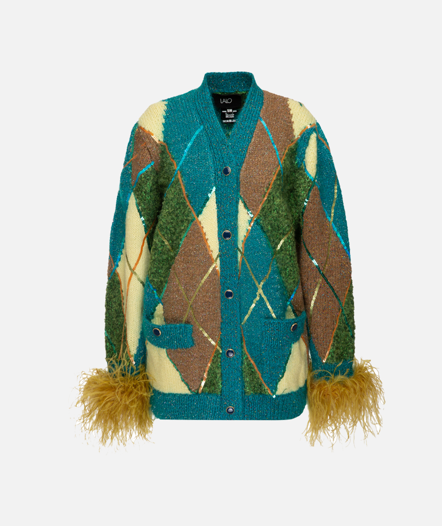 Große Raute Strickjacke