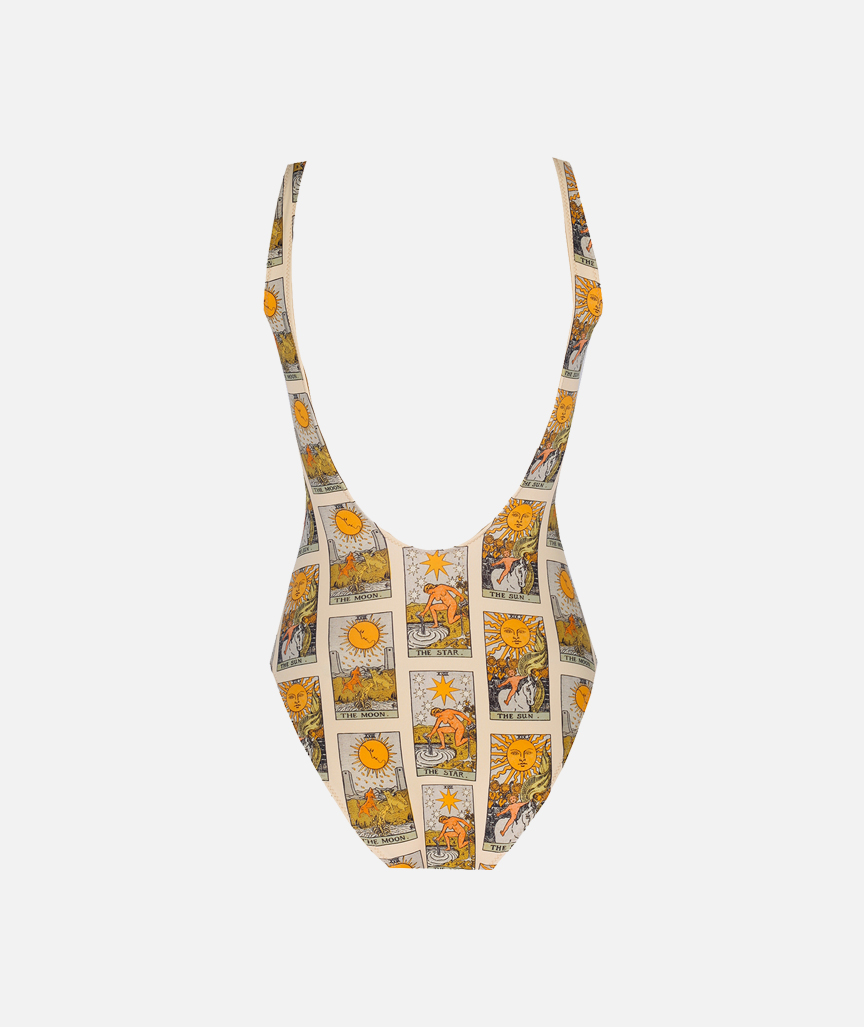 Tarot Card Patterned Swimsuit