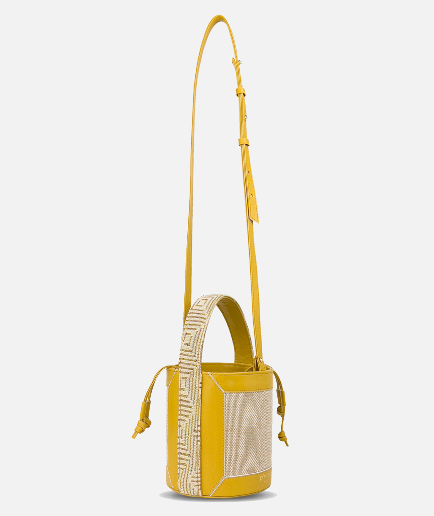 Lena Bucket Bag Mustard-Cream