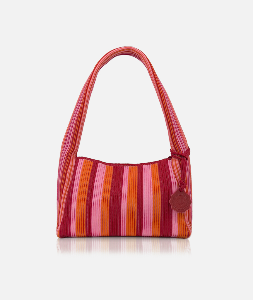 Freya Rot gestreifte Midi Tasche
