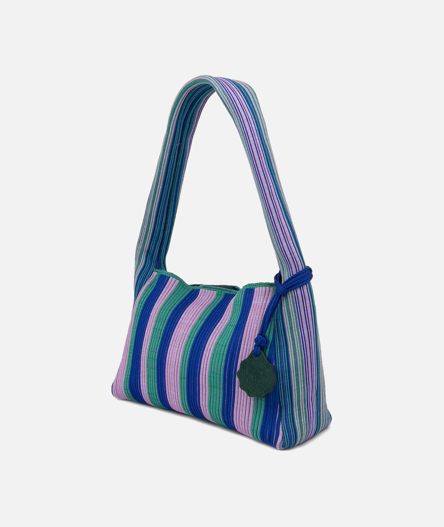 Freya Grün gestreifte Midi Tasche