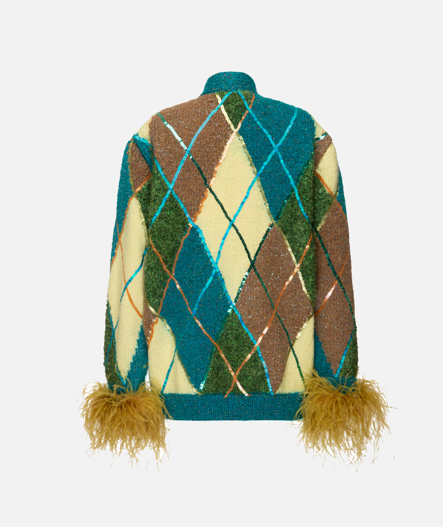 Große Raute Strickjacke