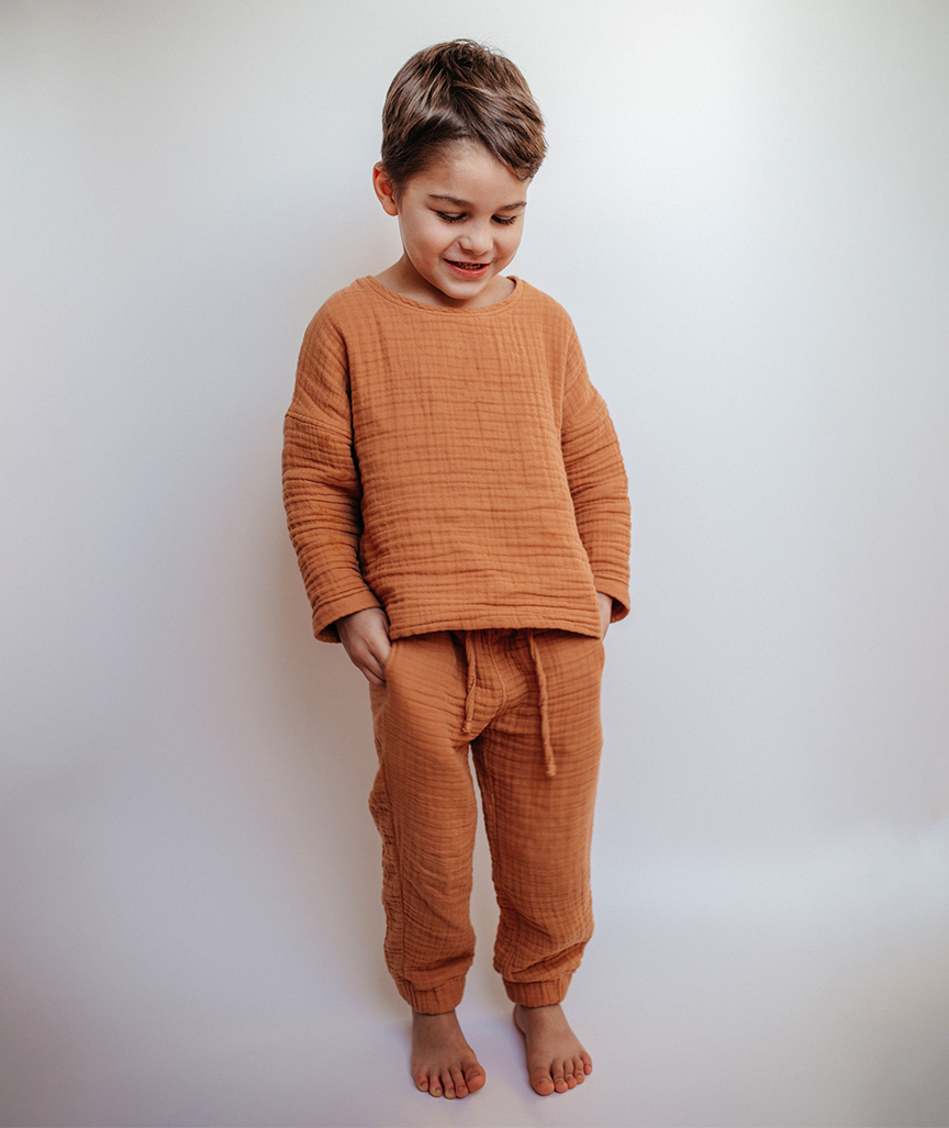 Long Sleeved Children’s Sweatshirt Tan