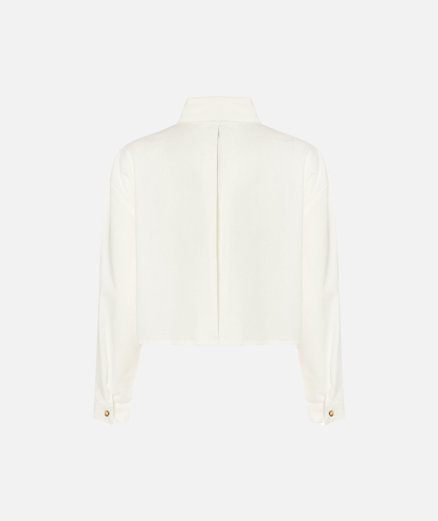 Crop Cut Pocket Shirt