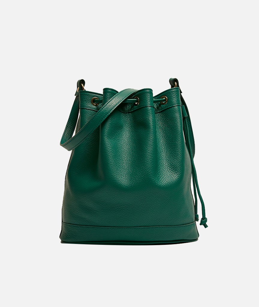 Amira Medium Bucket Bag Avocado