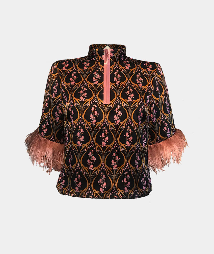 Ophelia Top With Feathers