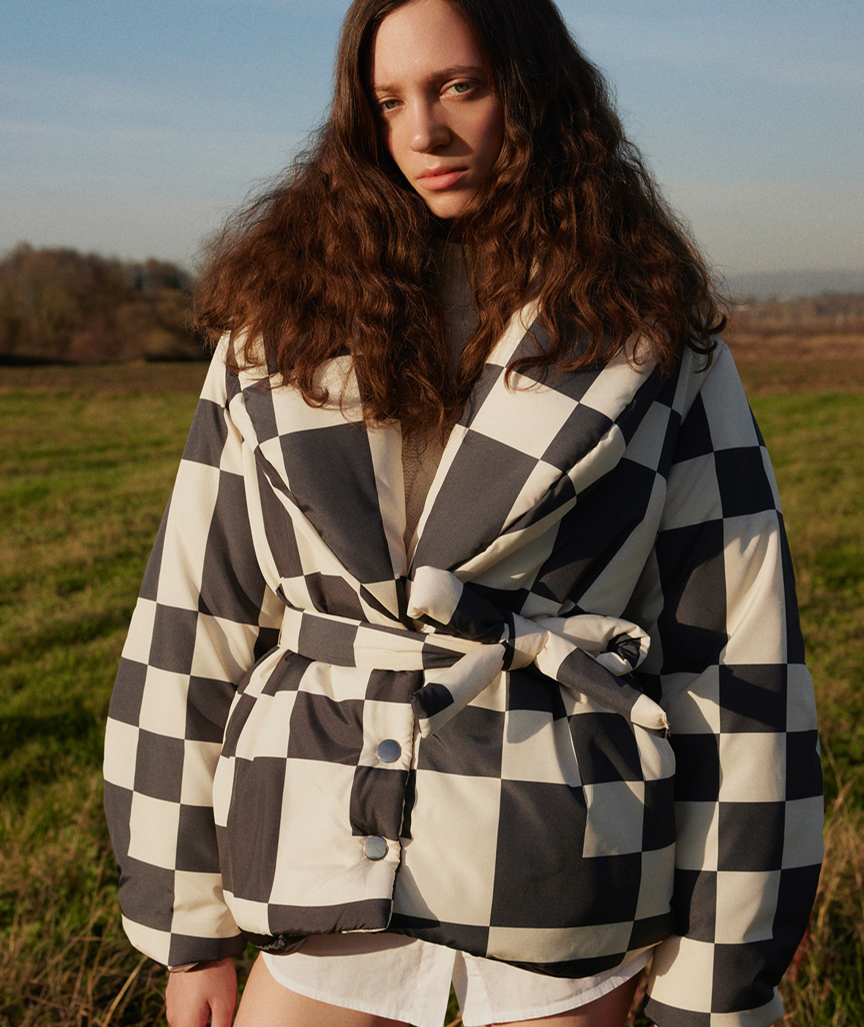 Cosmic Distortion Puffer Coat