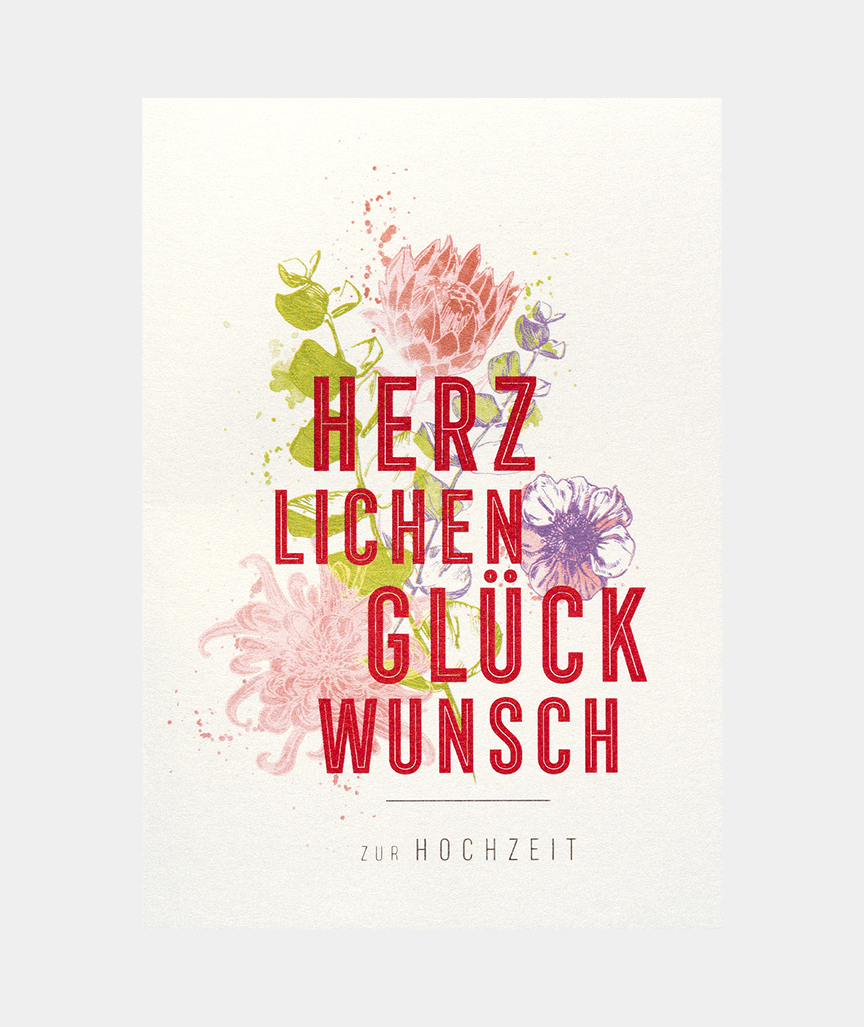 Herzlichen Glückwunsch zur Hochzeit - Hochzeitskarte