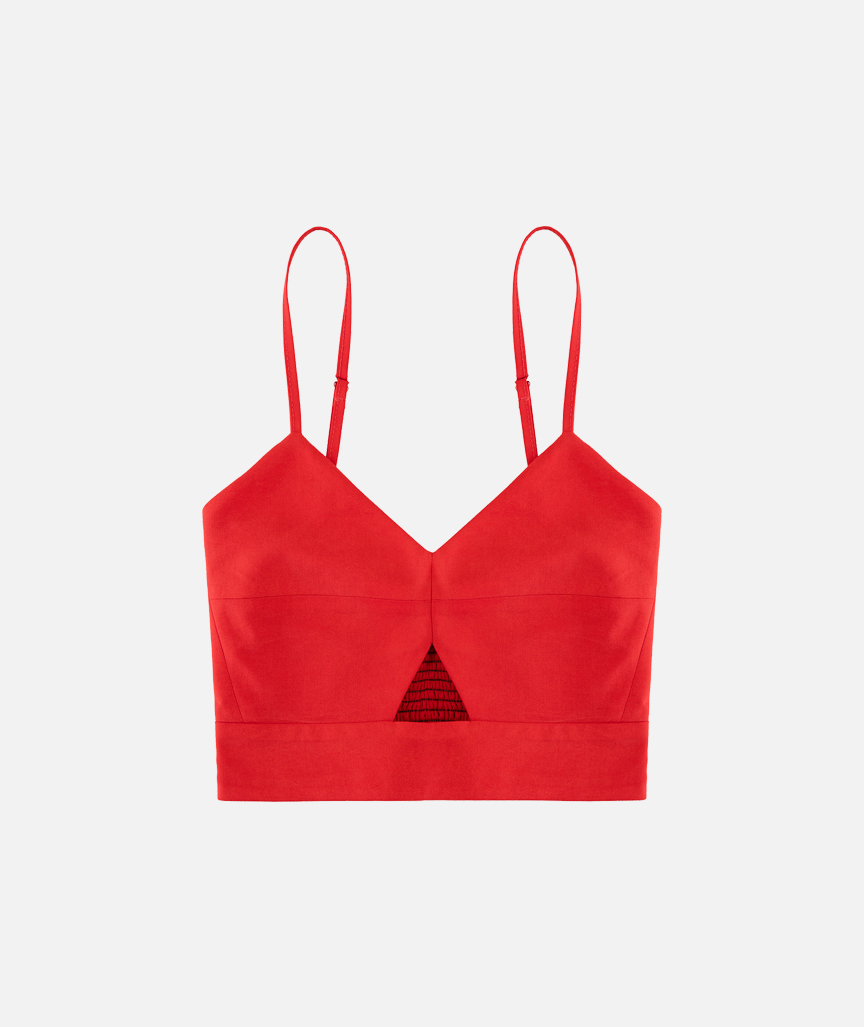 Crop-Top mit dünnen Trägern