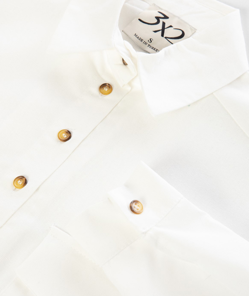 Crop Cut Pocket Shirt