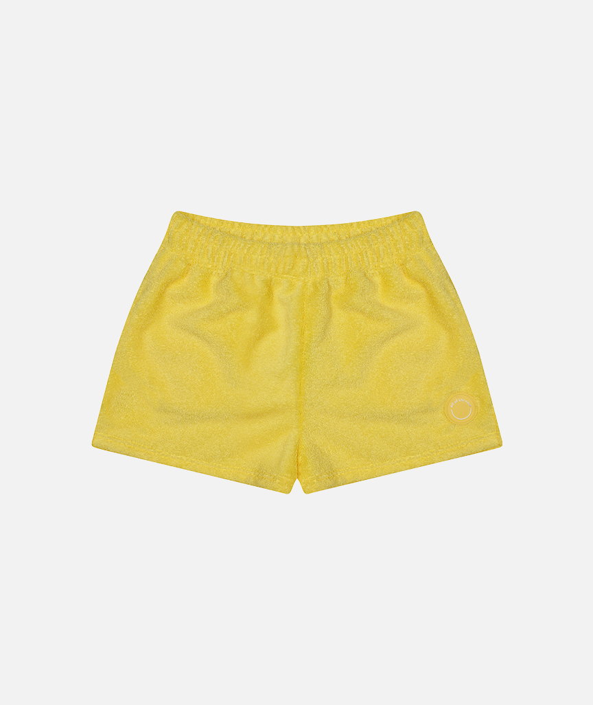 Gelbe Terry-Shorts