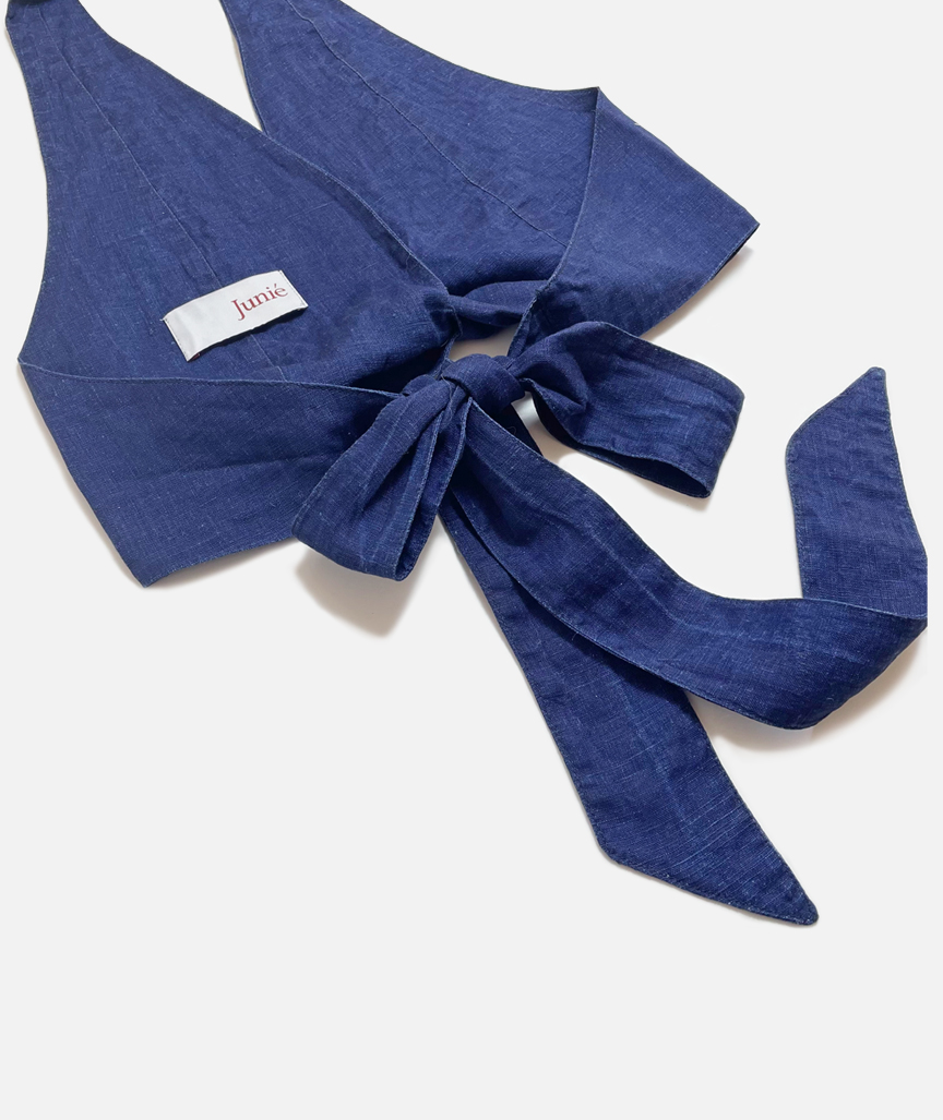 Indigo Linen Blouse