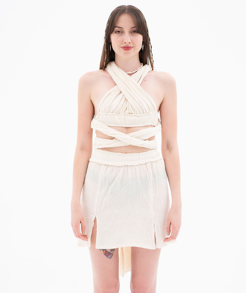 Goddess verstellbares Crinkle Top