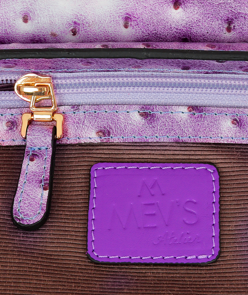 Nancy Leather Bag Lilac Croc Embossed