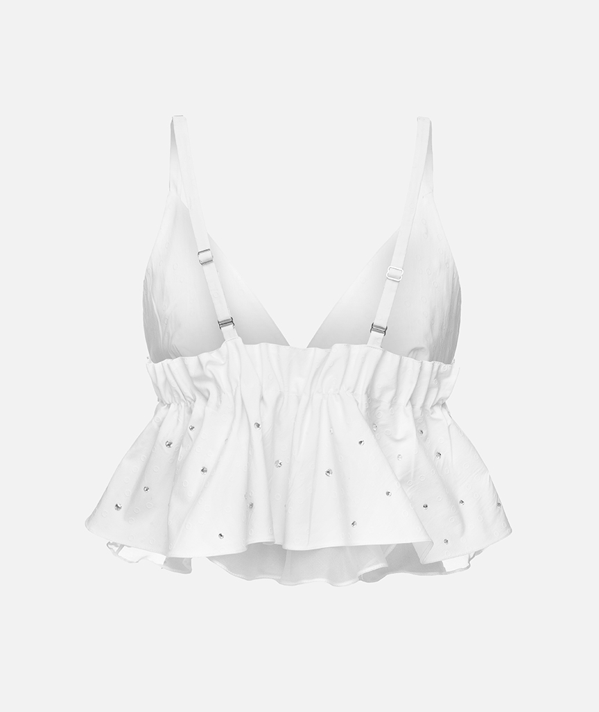 White Queen Strap Blouse