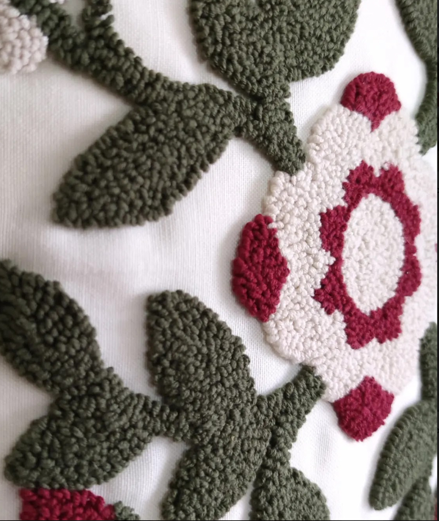 Iduna Punch Needle Stickerei Kissenbezug