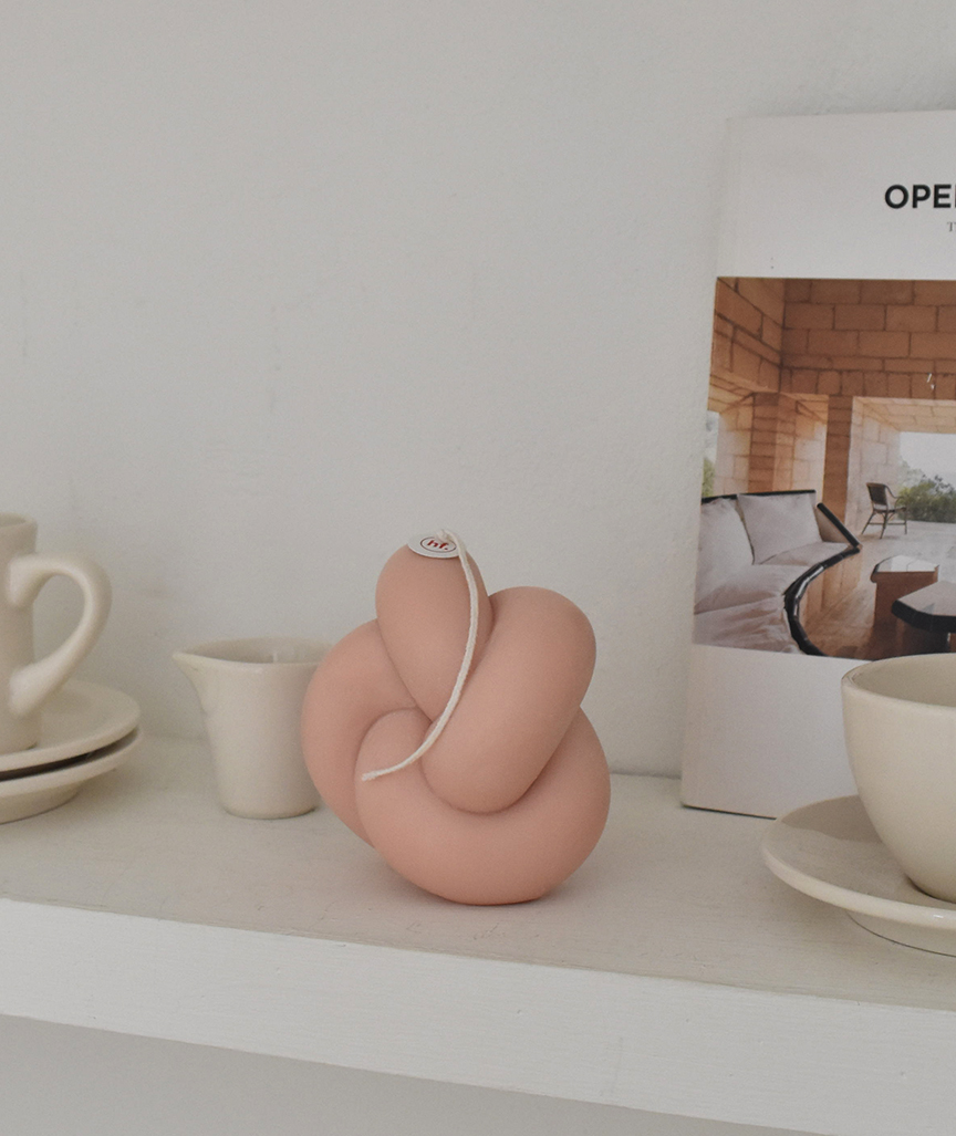 HANFORUM_Double-Knots-Pale-Blush-2 Sojawachskerze "Double Knots" Pale Blush