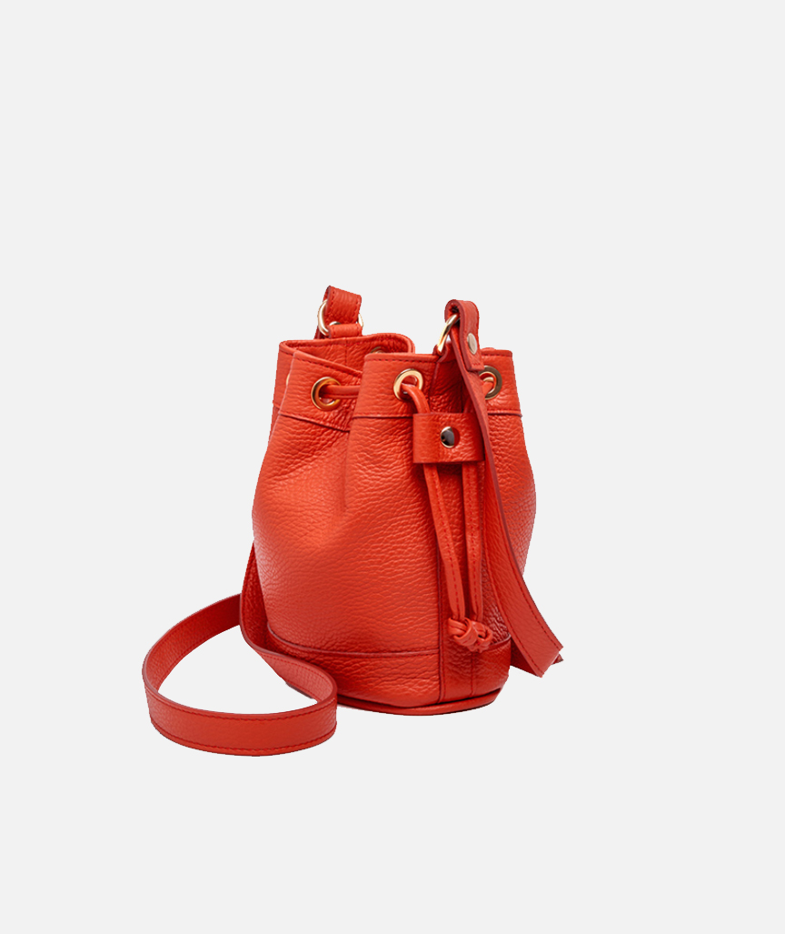 Amira Mini Bucket Bag Orange