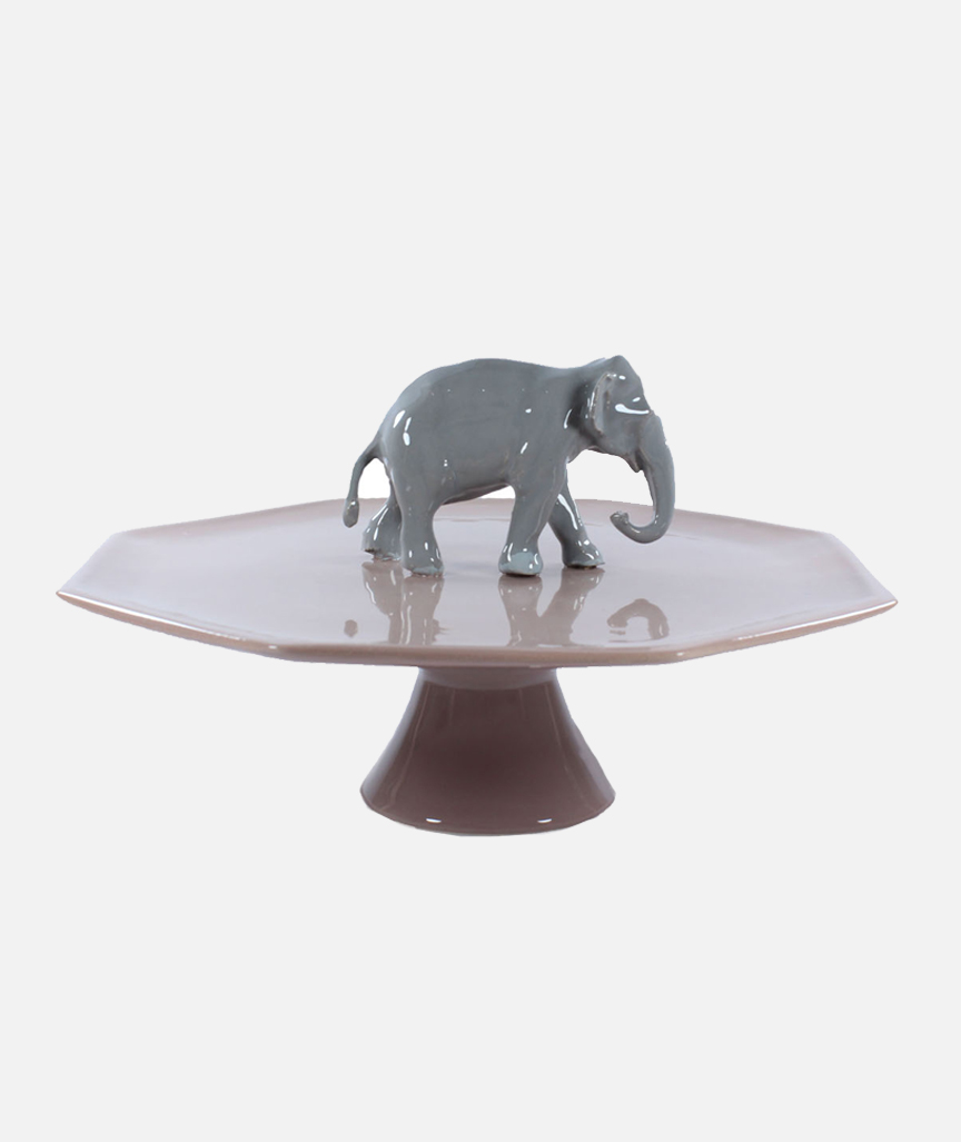 Elephant Figured Stand Plate