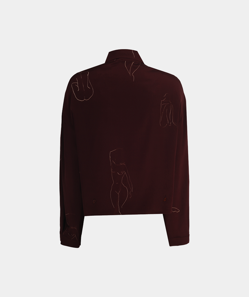 LAIKA_MELLOW-SHIRT-WITH-MARSALA-PATTERN-2 Mellow Bluse mit Marsala Muster