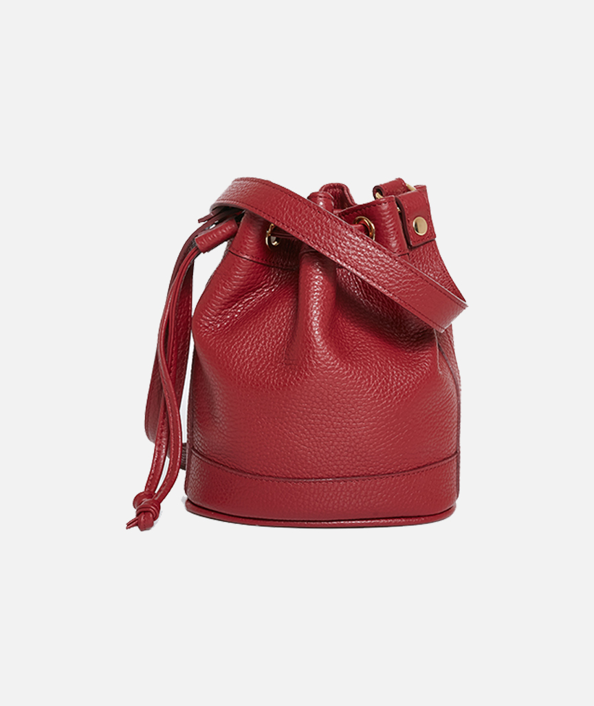Amira Medium Bucket Bag Cranberry