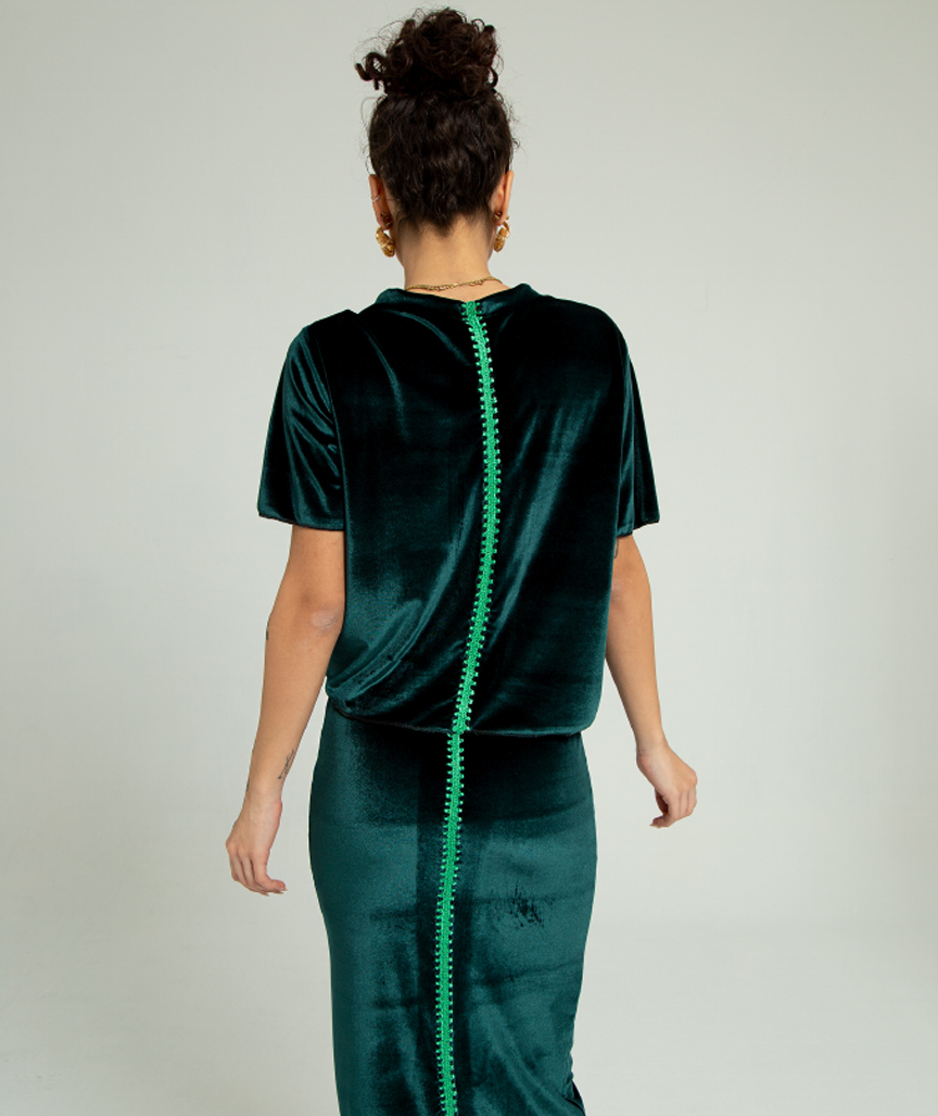 12-SMARAGD-VELVET-SKIRT-3 Smaragd Samt Rock