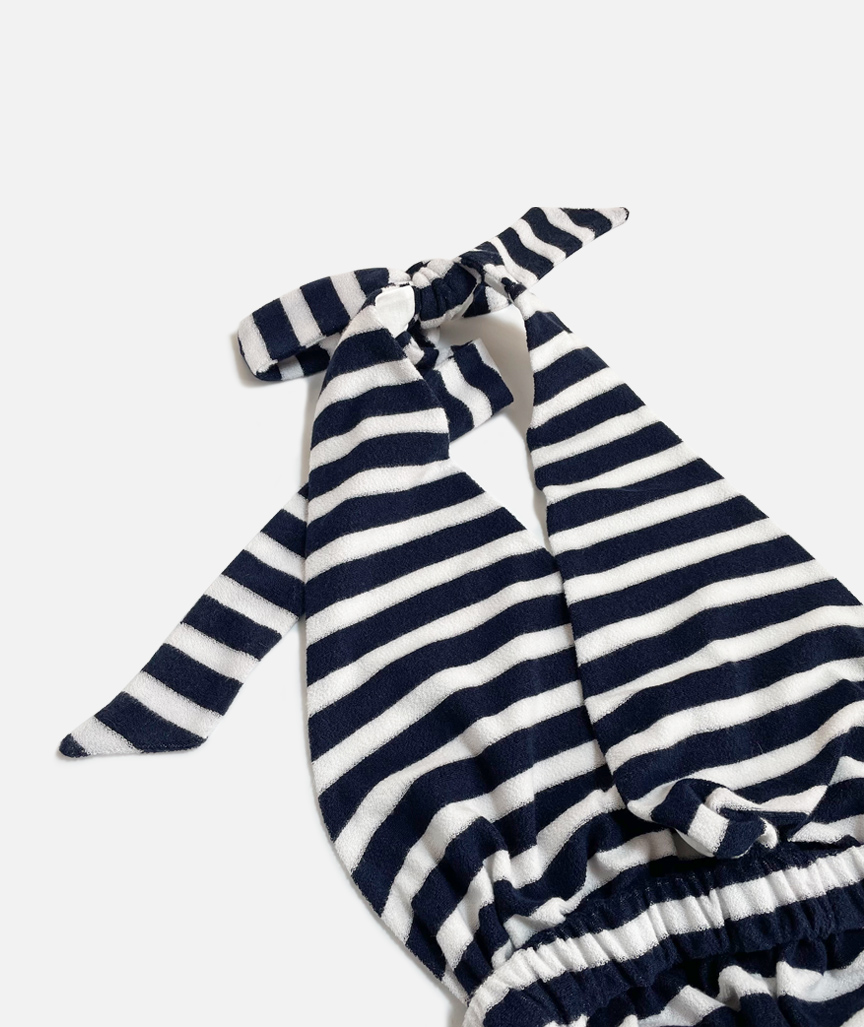 1k8dR3ngIFizX2 Gestreifter Frottee-Overall