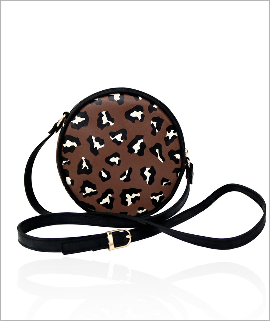 Circus Runde Tasche in Leopardenmuster 