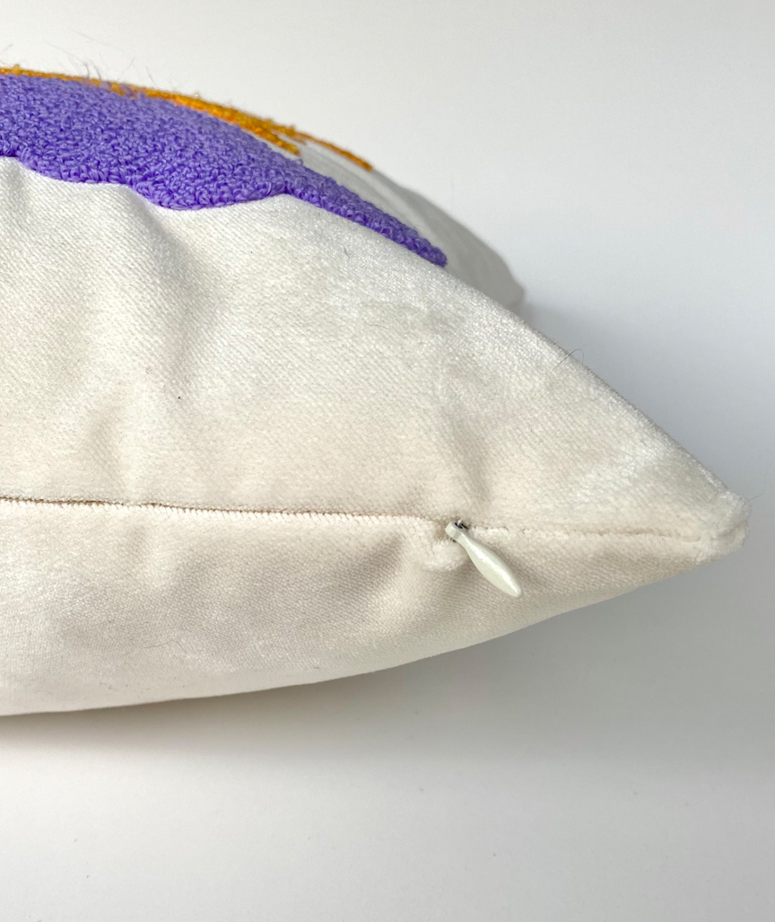 Sun Burst Punch Needle Velvet Pillowcase